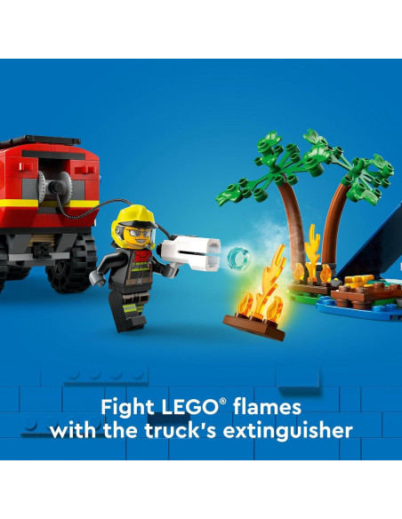 LEGO City Camión de Bomberos 4x4 y Barco de Rescate