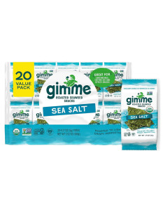 gimMe Algas Marinas Tostadas Sal Marina 20 Paquetes 5g