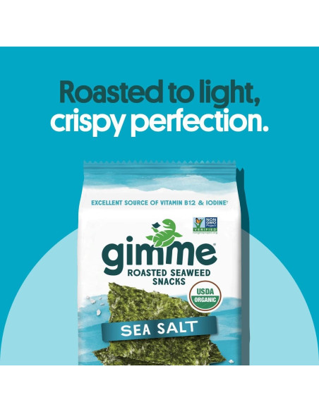 gimMe Algas Marinas Tostadas Sal Marina 20 Paquetes 5g