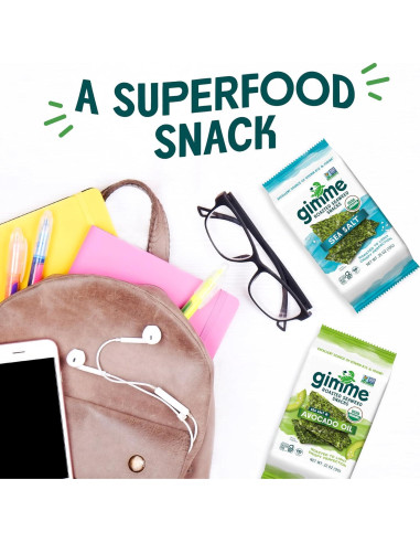 gimMe Algas Marinas Tostadas Sal Marina 20 Paquetes 5g