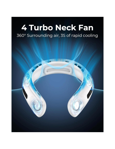 Ventilador de Cuello Jkjoy S11 Portátil Recargable 4000 mAh