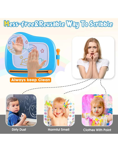 Tablero Magnético de Dibujo Smasiagon Azul 30.5x26.7cm