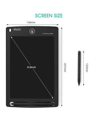 Mafiti Tableta de Escritura LCD 8.5" Negra Portátil