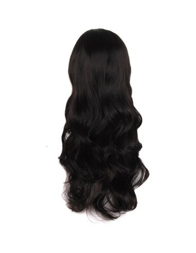 Peluca Larga Ondulada MapofBeauty 60 cm Negra para Mujer