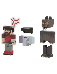 Juego de figuras de acción Minecraft Creator Mattel Camp Enderwood