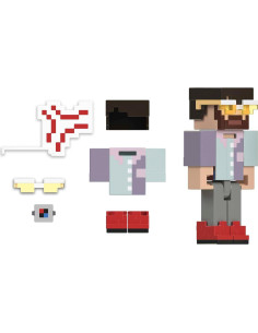 Juego de figuras de acción Minecraft Creator Mattel Camp Enderwood 2