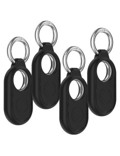 Funda de Silicona Miimall para Galaxy SmartTag2 - 4 Pack Negra