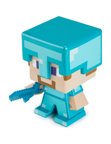 Figura Jumbo Steve Minecraft 2021 Mattel con armadura de diamante