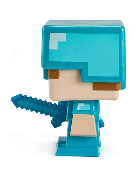 Figura Jumbo Steve Minecraft 2021 Mattel con armadura de diamante