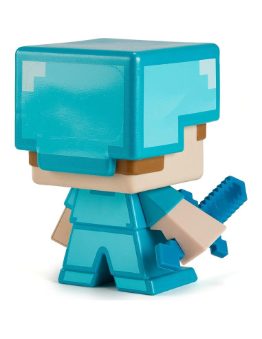 Figura Jumbo Steve Minecraft 2021 Mattel con armadura de diamante