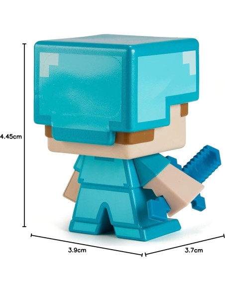Figura Jumbo Steve Minecraft 2021 Mattel con armadura de diamante