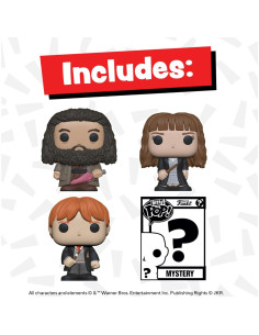 Funko Bitty Pop! Harry Potter - Hermione, Hagrid, Ron y Sorpresa 2