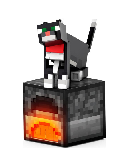 Figura de acción gato de esmoquin Mattel Minecraft 13.97 cm
