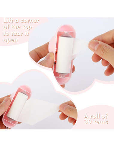 Rodillo Quitapelusas Nube Genérico Portátil Rosa 150 Hojas