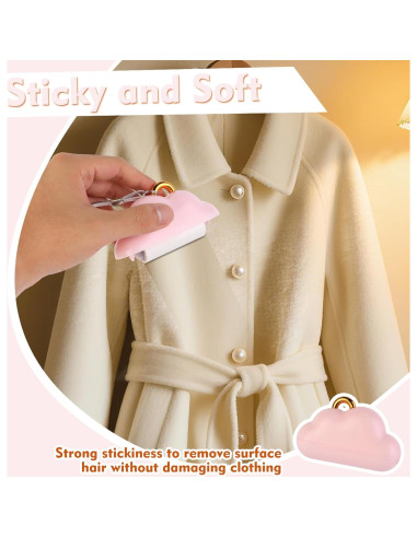 Rodillo Quitapelusas Nube Genérico Portátil Rosa 150 Hojas