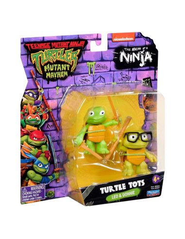 Figuras de Acción Tortugas Ninja Leonardo y Donatello 8.25 cm