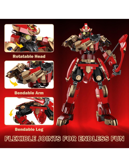 Conjunto Robot Mech JMBricklayer Huang Zhong 23.5x8.7cm