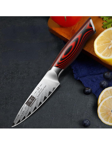 Cuchillo de Pelar HOSHANHO 9.5 cm Acero Damasco Afilado