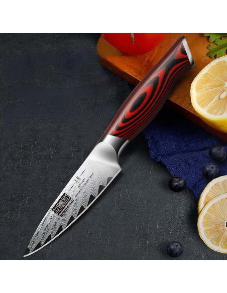 Cuchillo de Pelar HOSHANHO 9.5 cm Acero Damasco Afilado