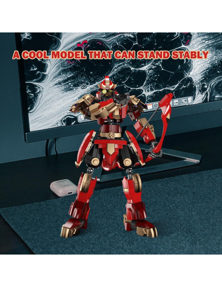 Conjunto Robot Mech JMBricklayer Huang Zhong 23.5x8.7cm