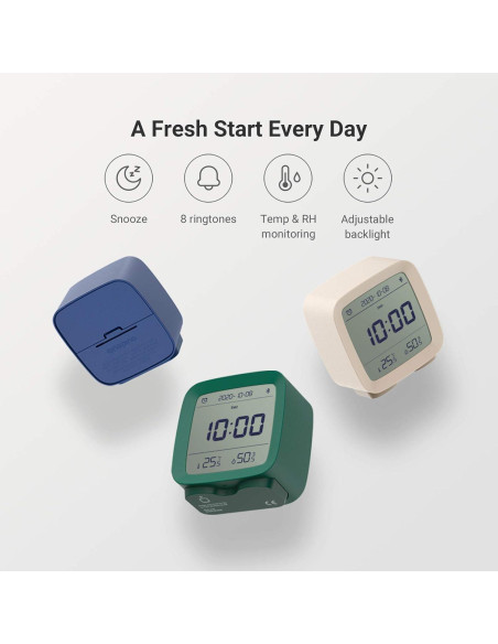 Reloj Despertador Digital Qingping con Alarmas y Temperatura