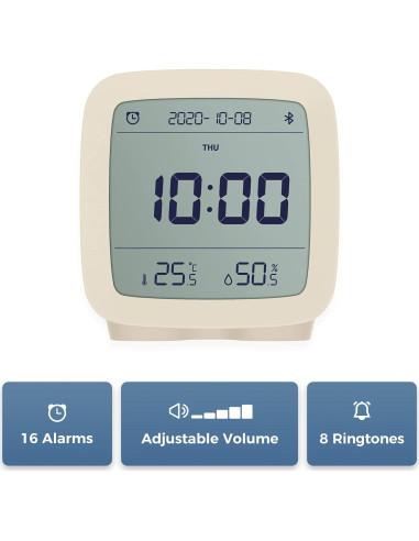 Reloj Despertador Digital Qingping con Alarmas y Temperatura