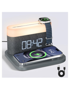 Reloj Despertador HOURUNTAIL S26W Carga Inalámbrica 15W