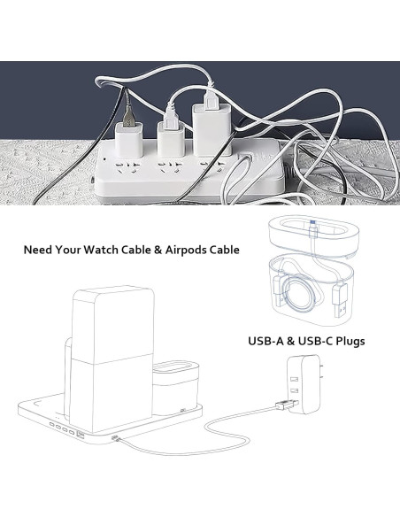 Estación de Carga Inalámbrica COLSUR 3 en 1 con Reloj Estación de Carga Inalámbrica COLSUR 3 en 1 con Reloj