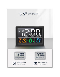 Reloj Despertador Digital JALL V1021 Pantalla LED 13.97cm 2