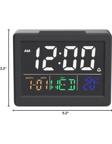 Reloj Despertador Digital JALL V1021 Pantalla LED 13.97cm