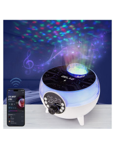 Altavoz Bluetooth Delxo con Proyector de Estrellas LED