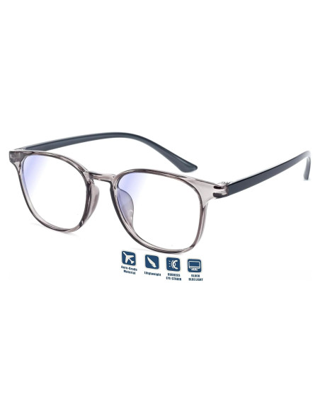 Gafas de Distancia Jcuangr -200 Dioptrías, TR90, Gris Claro