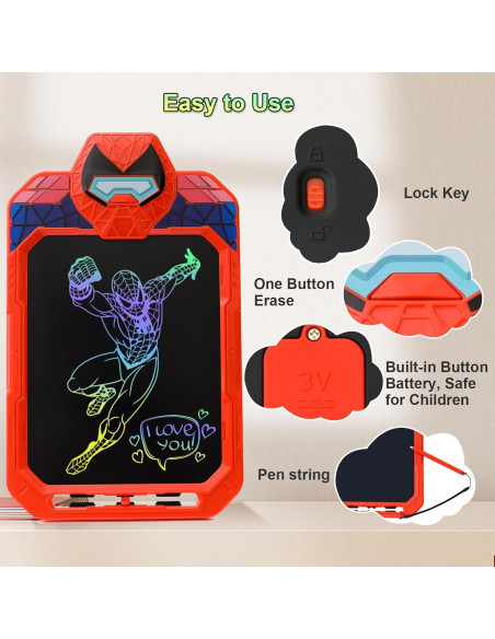 Tableta de Dibujo LCD CHAFEGY 10" para Niños Rojo