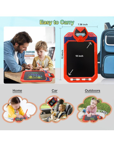 Tableta de Dibujo LCD CHAFEGY 10" para Niños Rojo