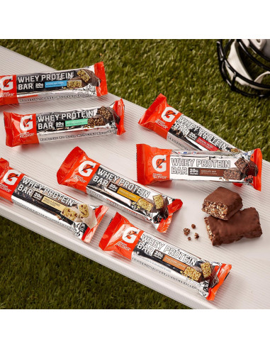 Barras de Proteína Gatorade Whey, 18 Piezas, 79 g cada una