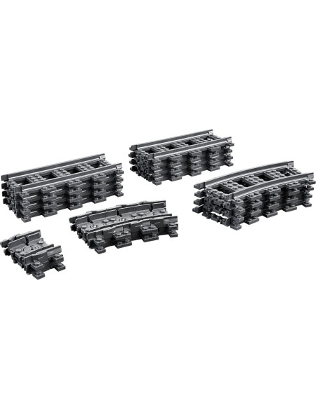 LEGO City 60205 - Juego de Expansión de Pistas de Tren 20 Piezas