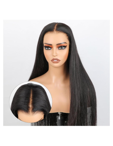 ISEE HAIR Peluca Recta 50 cm Cabello Humano Sin Pegamento