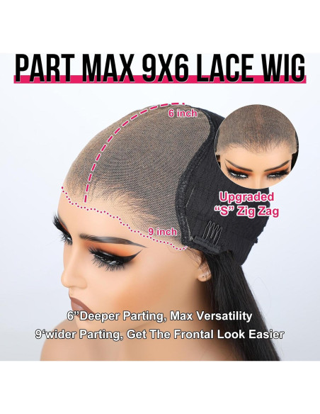 ISEE HAIR Peluca Recta 50 cm Cabello Humano Sin Pegamento