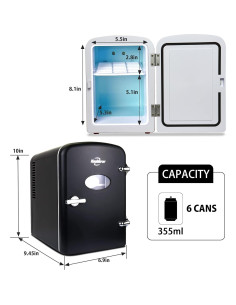 Koolatron Mini Refrigerador Retro 4L Portátil 12V 110V 2