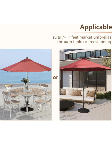 Base Redonda C-Hopetree 12 kg para Sombrilla de Patio Bronce