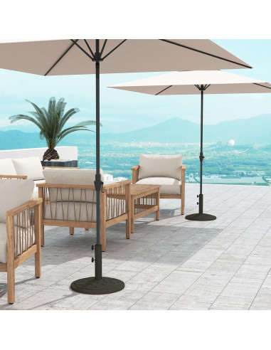 Base Redonda C-Hopetree 12 kg para Sombrilla de Patio Bronce