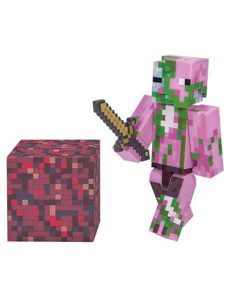 Figura Zombie Pigman Minecraft Jazwares 6,99 cm articulada