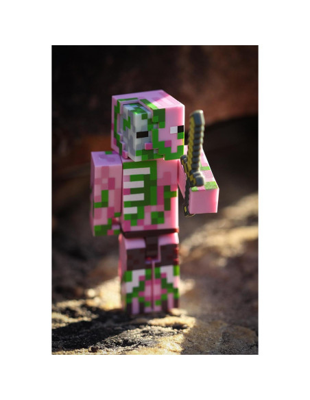 Figura Zombie Pigman Minecraft Jazwares 6,99 cm articulada
