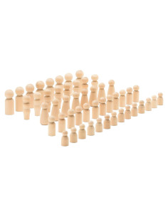 Juego de Muñecos de Madera Woodpeckers 50 Piezas para Manualidades
