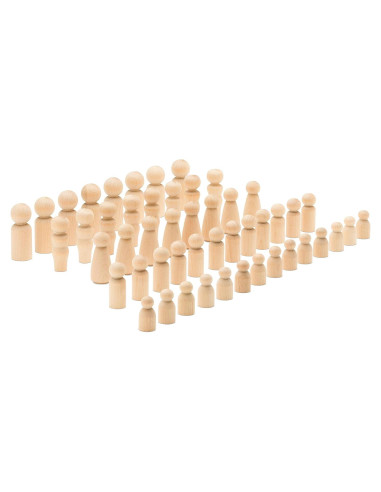 Juego de Muñecos de Madera Woodpeckers 50 Piezas para Manualidades