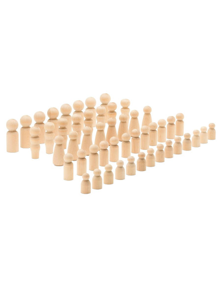 Juego de Muñecos de Madera Woodpeckers 50 Piezas para Manualidades