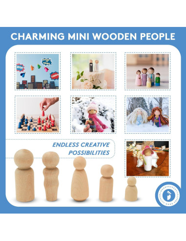 Juego de Muñecos de Madera Woodpeckers 50 Piezas para Manualidades