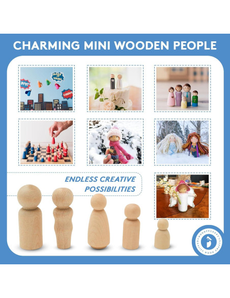 Juego de Muñecos de Madera Woodpeckers 50 Piezas para Manualidades