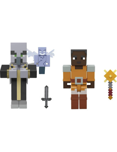 Figuras de Batalla Minecraft Dungeons Mattel 8.5 cm Paquete de 2