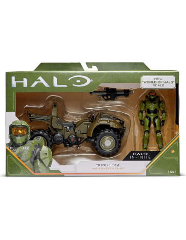 Figura y Vehículo Halo Mongoose Master Chief 30cm